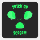 Search for funny green alien stickers Halloween