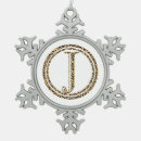 Search for letter j christmas tree decorations Gold