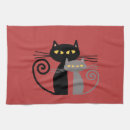 Search for grey cat tea towels Black