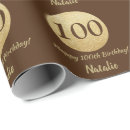 Search for 100th birthday wrapping paper Milestone