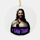 Search for funny jesus christmas tree decorations Saw