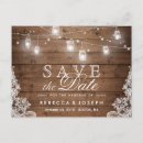 Search for mason jar save the date postcards Wood
