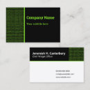 Search for binary code business cards Information technology