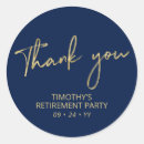 Search for retirement thank you stickers Gold
