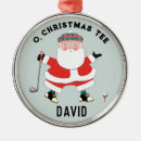 Search for santa golf christmas tree decorations Golfer