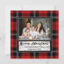 Search for country style christmas cards Red and black plaid