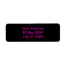 Search for neon pink return address labels Simple