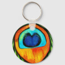 Search for peacock feather key rings Blue