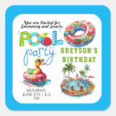Search for beach party stickers Summer beach birthday