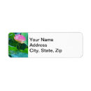 Search for water lilies return address labels Pink