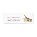 Search for safari animals return address labels Young wild and three