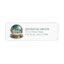 Search for snow globe return address labels Snowman