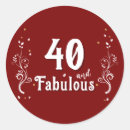 Search for fabulous 40th stickers Modern