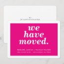 Search for pink moving announcement cards We have moved