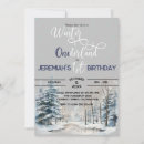 Search for adventure 1st birthday invitations Mountain