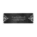 Search for black and white chalkboard return address labels Elegant