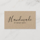 Search for handmade craft business cards Kraft paper