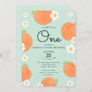 Search for peach 1st birthday invitations Floral