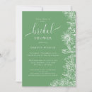 Search for green bridal shower invitations Flowers