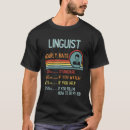 Search for linguistics tshirts Job