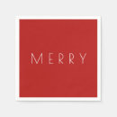 Search for red and white christmas napkins Merry