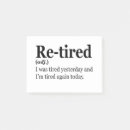 Search for retirement post it notes Funny