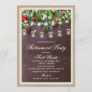 Search for rustic retirement party invitations String lights