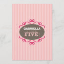 Search for happy 5th invitations Pink