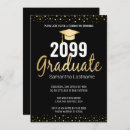 Search for class of graduation invitations Black and gold