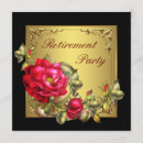 Search for red black gold invitations Retirement