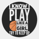 Search for girl playing basketball stickers Keep