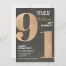 Search for 91st birthday invitations Gold