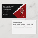Search for tennis business cards Modern