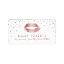 Search for rose gold confetti return address labels Modern