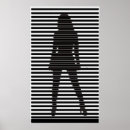 Search for female silhouette posters Black and white