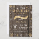 Search for gold snowflakes invitations Baby its cold outside