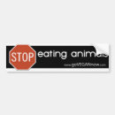 Search for eat a vegetarian bumper stickers Animal
