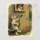 Search for cats singing postcards Old