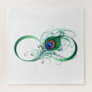 Search for peacock feathers puzzles Watercolor