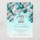 Search for teal balloon birthday invitations Elegant