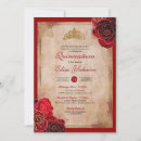 Search for ruby red and gold invitations Vintage