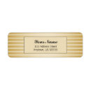 Search for gold stripe return address labels Simple