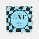 Search for happy face napkins 1st birthday