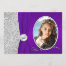 Search for purple silver quinceanera invitations Flowers