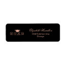 Search for faux rose gold return address labels Geometric