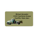 Search for mail truck return address labels Vintage