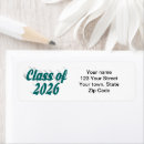 Search for green graduation return address labels University