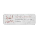 Search for faux rose gold return address labels Pink
