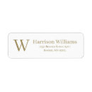 Search for elegant gold monogram return address labels Classic