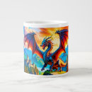 Search for fantasy dragon mugs Fire breathing